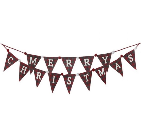 Merry Christmas Tartan Bunting