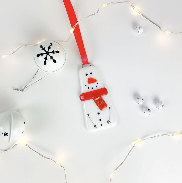 Fused Glass Snowman 🛍 - Image 4