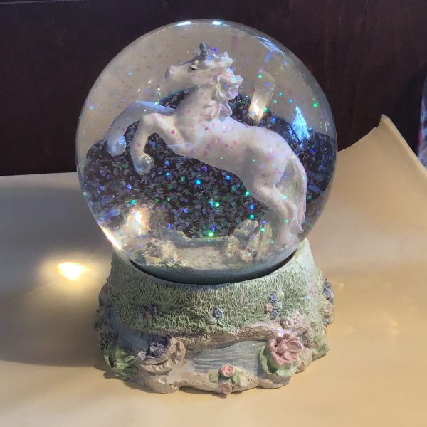 medium snowglobe unicorn 🚚🛍