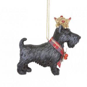 Dog Black Scottie with crown 🛍🚚