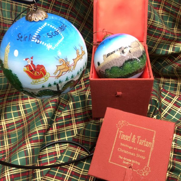 Boxed Handpainted Glass Bauble Saltire - Image 5