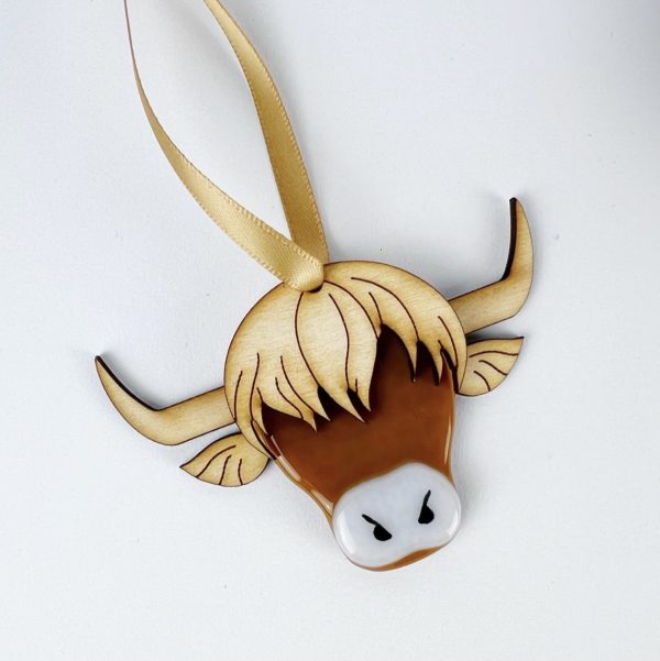 Fused Glass Highland Cow 🛍