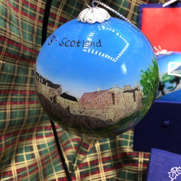 Boxed Hanspainted Glass Bauble Stirling - Image 6