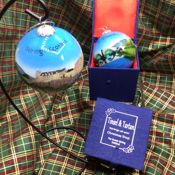 Boxed Hanspainted Glass Bauble Stirling - Image 7
