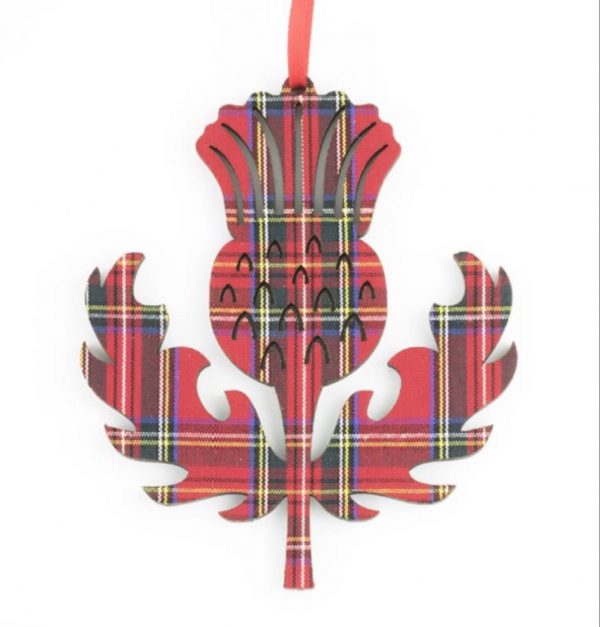 Tartan Thistle hanging Christmas decoration souvenir