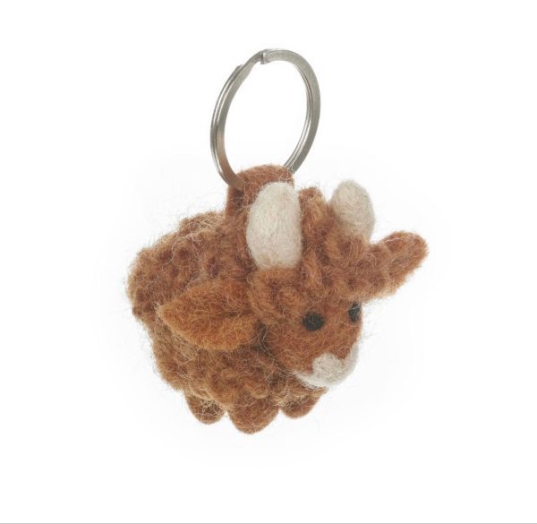 Felt Highland Cow Keyring 🛍🚚