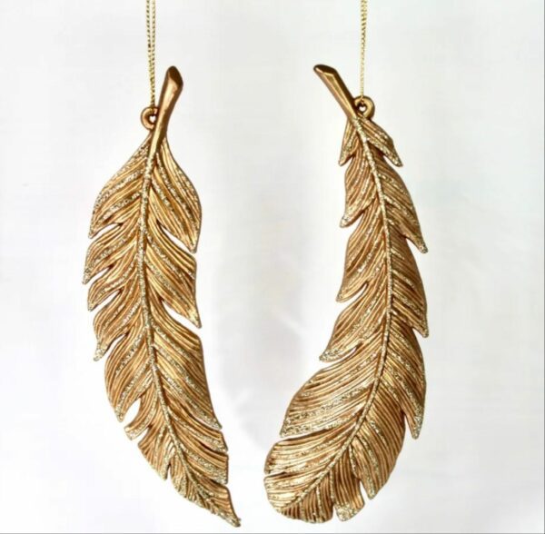 Acrylic Gold Feather 🛍🚚