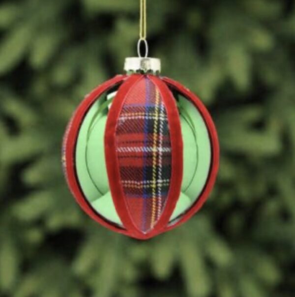 Tartan & Green Bauble