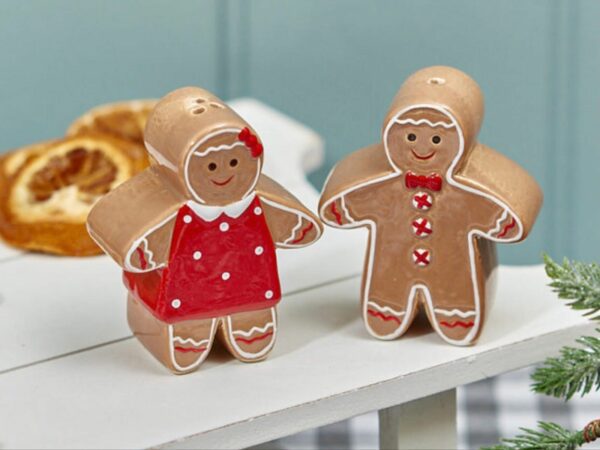 Gingerbread People Cruet Set Salt and Pepper