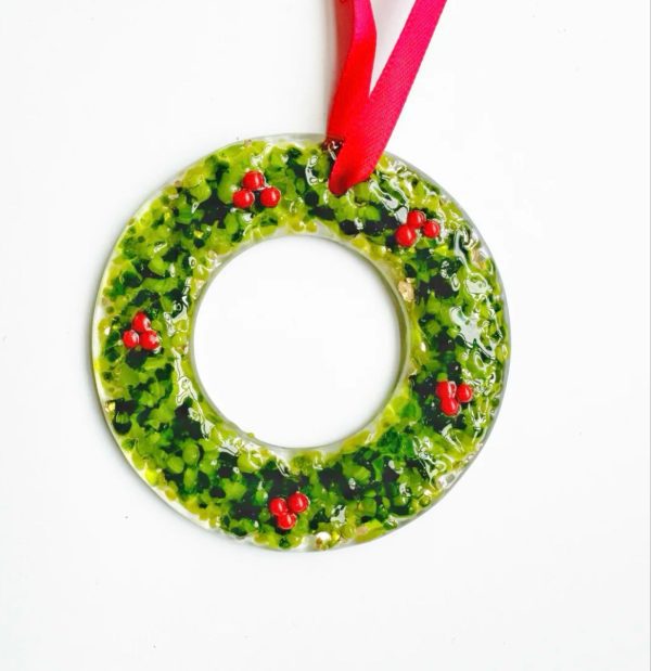 Fused Glass Wreath 🛍